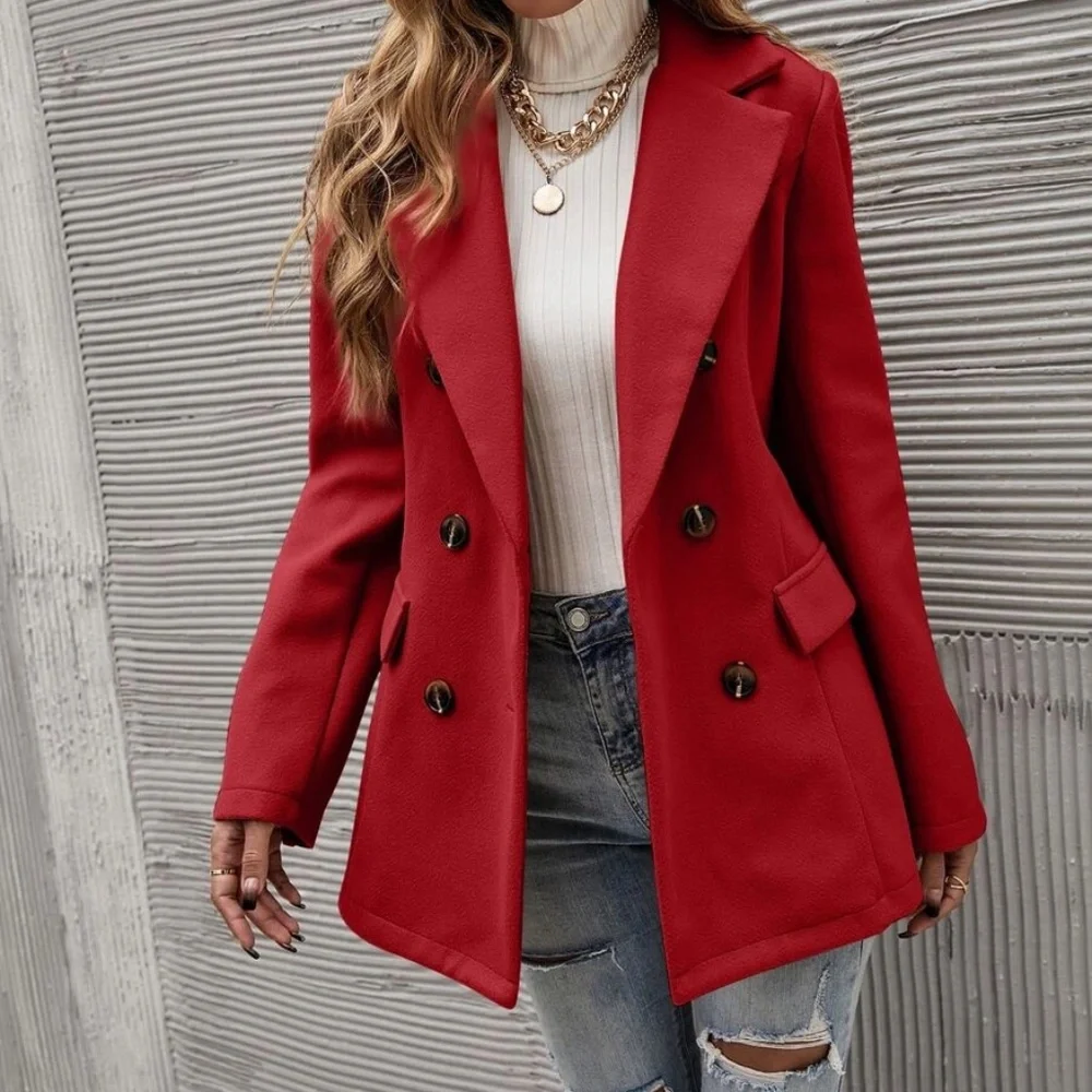 Classic Double Breasted Jacket Blazer - Picture 15 of 16